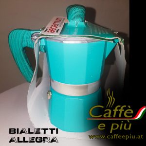 Bialetti 3-Mokka Maschine Sonderedition türkis